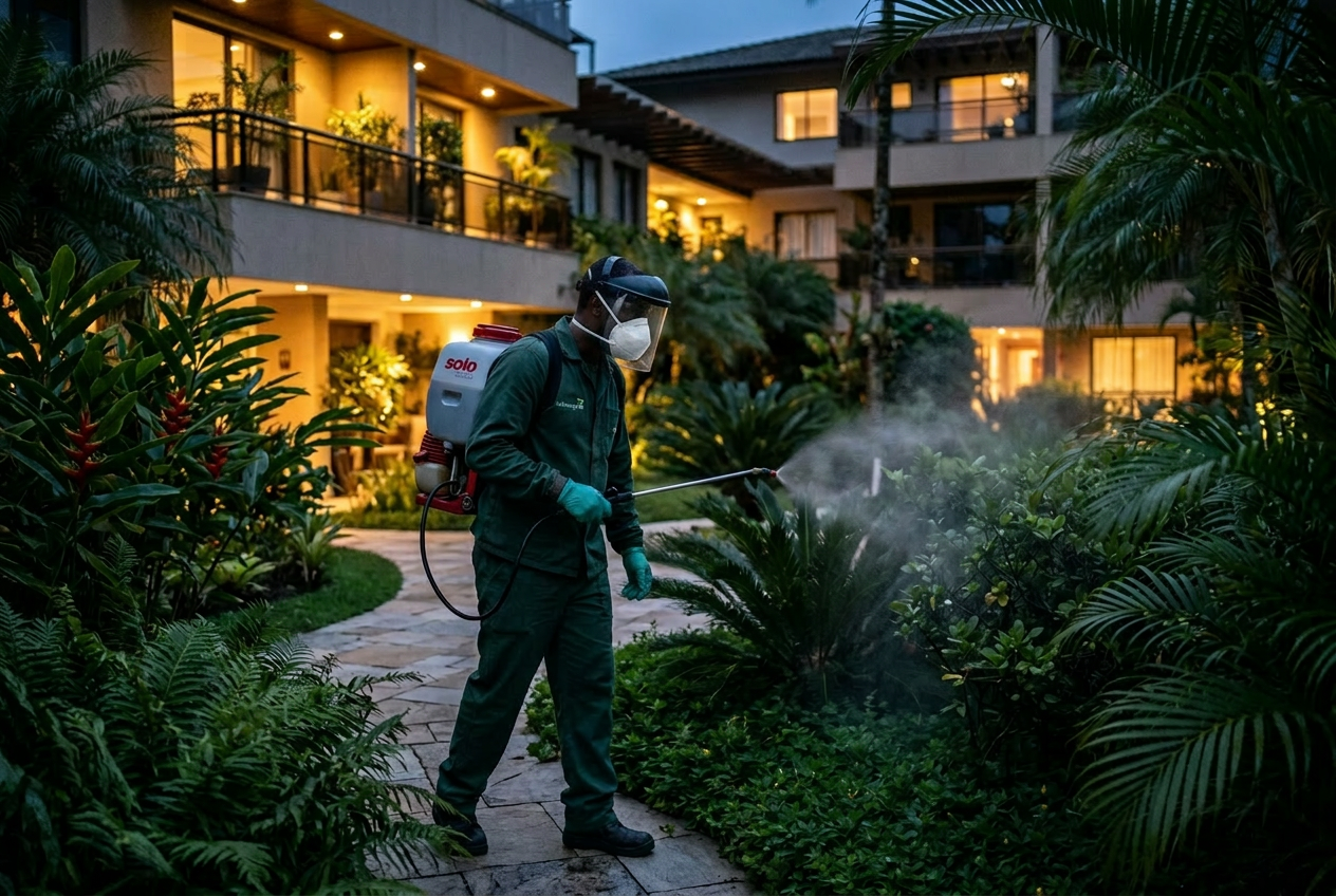 Controle de Mosquito da Dengue — equipe Liderança SP em atendimento profissional na Grande SP